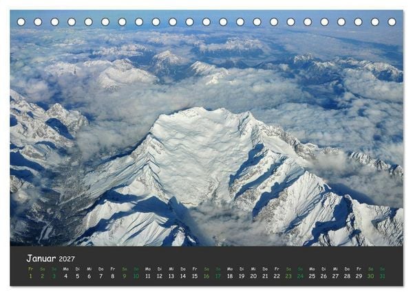 Produktbild: Pilot's-eye view - Die Welt von oben (Tischkalender 2027 DIN A5 quer), CALVENDO Monatskalender