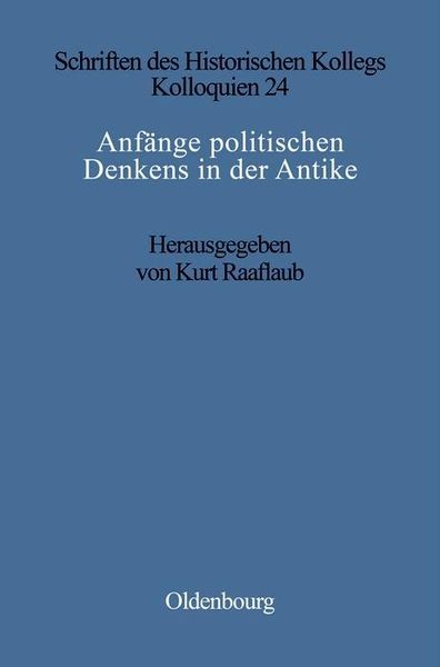 Produktbild: Anf&auml;nge politischen Denkens in der Antike