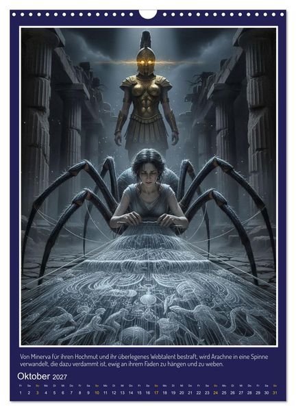 Produktbild: Metamorphosen in antiken Erz&auml;hlungen (Wandkalender 2027 DIN A3 hoch), CALVENDO Monatskalender