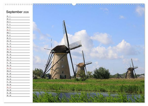 Produktbild: Holl&auml;ndische Architektur Geburtstagskalender (hochwertiger Premium Wandkalender 2026 DIN A2 quer), Kunstdruck in Hochglanz