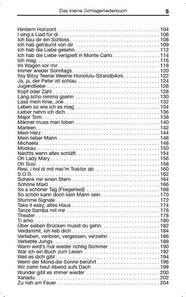 Das kleine Schlagerliederbuch