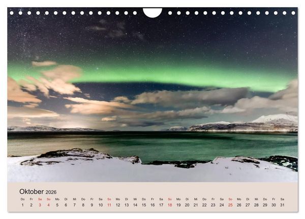 Produktbild: Norwegen - Mythos Nordlichter (Wandkalender 2026 DIN A4 quer), CALVENDO Monatskalender