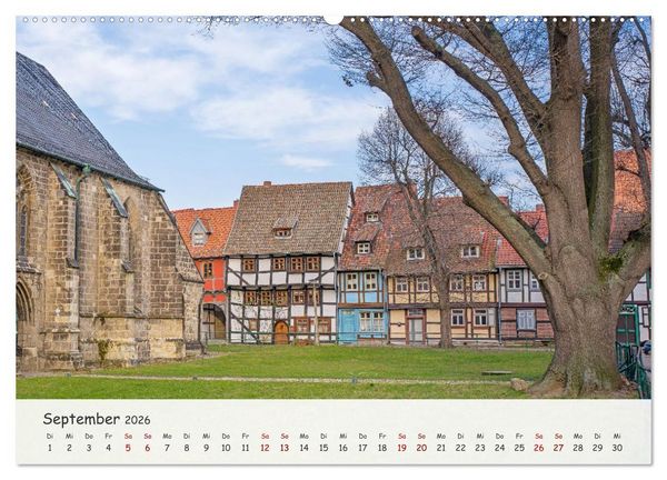 Produktbild: Quedlinburg - Die historische Altstadt (hochwertiger Premium Wandkalender 2026 DIN A2 quer), Kunstdruck in Hochglanz