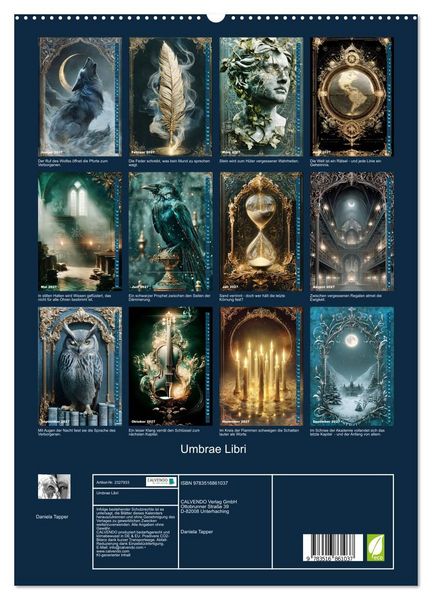 Produktbild: Umbrae Libri (hochwertiger Premium Wandkalender 2027 DIN A2 hoch), Kunstdruck in Hochglanz
