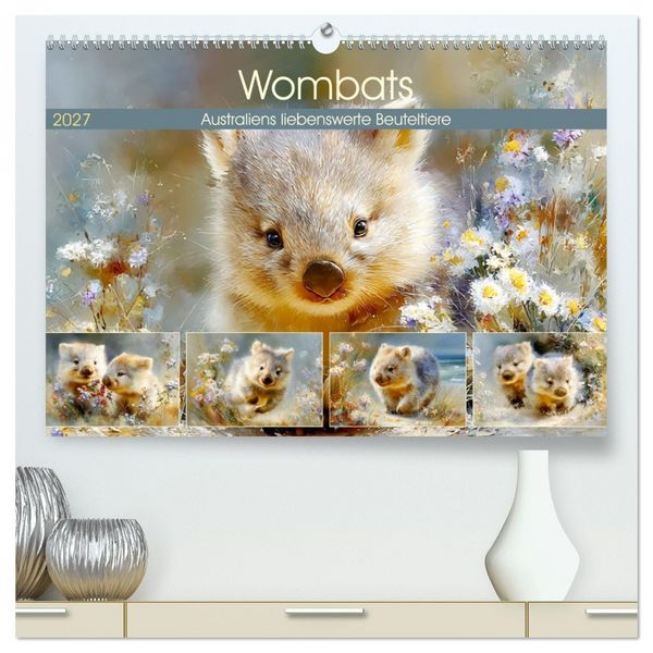 Produktbild: Wombats. Australiens liebenswerte Beuteltiere (hochwertiger Premium Wandkalender 2027 DIN A2 quer), Kunstdruck in Hochglanz