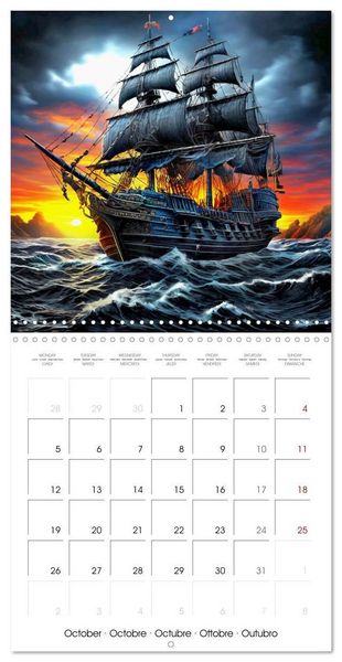 Produktbild: Pirates - Exciting voyages in the Caribbean (Wall Calendar 2026 12 &times; 12 Inch) CALVENDO 12 Month Wall Calendar