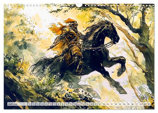 Produktbild: Die Rosstrappe - Sage vom Felsen im Harz bei Thale im Bodetal (Wandkalender 2026 DIN A3 quer), CALVENDO Monatskalender