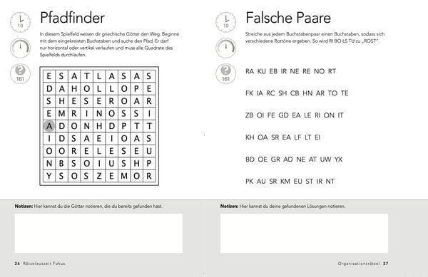 Produktbild: R&auml;tselAuszeit &ndash; Fokus. &Uuml;ber 300 R&auml;tsel f&uuml;r Konzentration, klare Gedanken und Kombinationsgabe