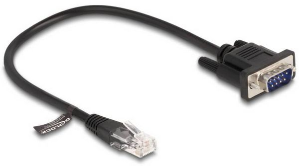 Produktbild: Delock 88008 RJ45 / Seriell Patchkabel 0.30m Schwarz 1St.