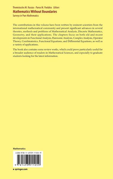 Produktbild: Mathematics Without Boundaries