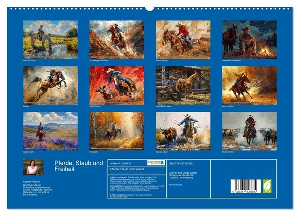 Produktbild: Pferde, Staub und Freiheit (hochwertiger Premium Wandkalender 2026 DIN A2 quer), Kunstdruck in Hochglanz