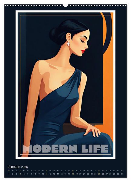 Produktbild: Art-D&eacute;co Vintage-Poster (hochwertiger Premium Wandkalender 2026 DIN A2 hoch), Kunstdruck in Hochglanz