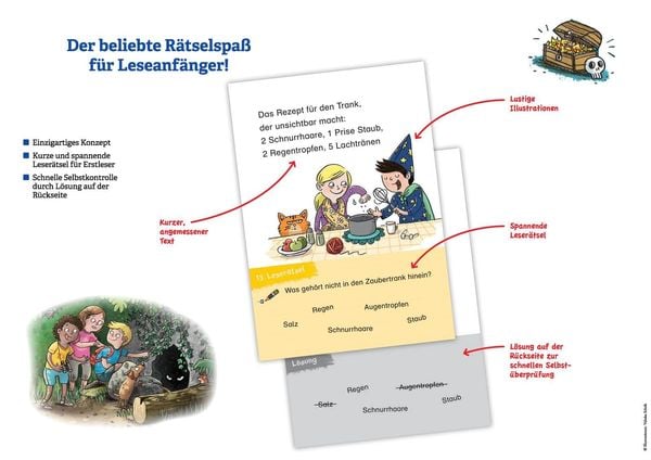 Produktbild: Duden Leseprofi – 3-Minuten-Leserätsel für Erstleser: Einfach tierisch