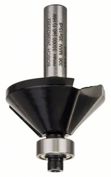 Bosch Accessories 2608628352 Fasenfräser Hartmetall Länge 56mm Schaftdurchmesser 8mm