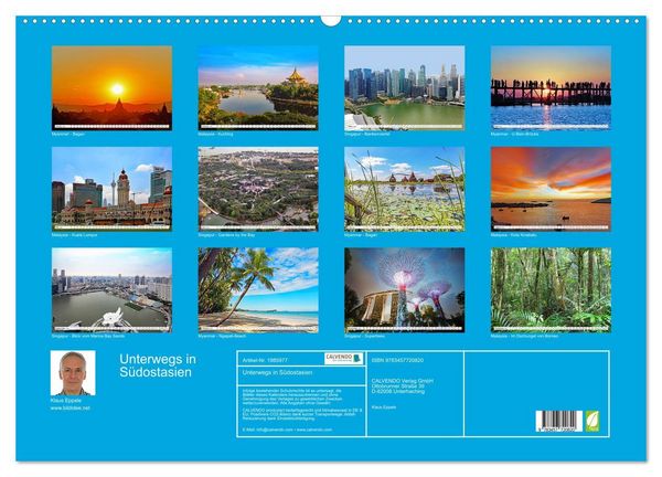 Produktbild: Unterwegs in S&uuml;dostasien (Wandkalender 2026 DIN A2 quer), CALVENDO Monatskalender