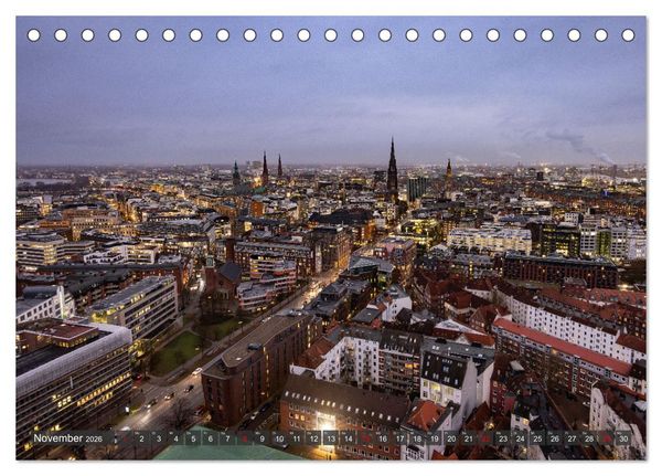 Produktbild: Hamburg - Die Weltstadt an der Waterkant (Tischkalender 2026 DIN A5 quer), CALVENDO Monatskalender