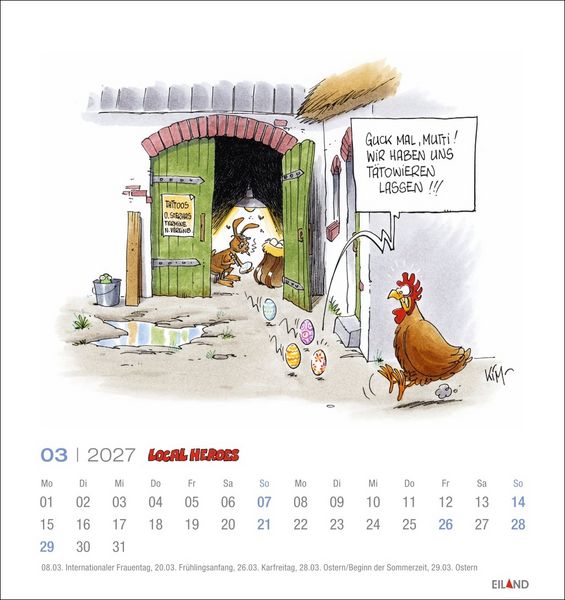 Produktbild: Local Heroes Postkartenkalender 2027 - Vom Leben hinter&acute;m Deich