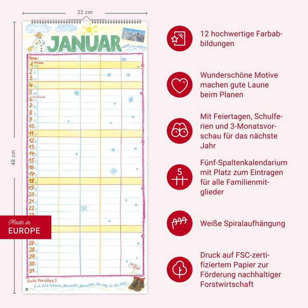 Produktbild: Gabi Kohwagner Unser Familienkalender 2026