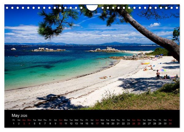 Produktbild: Beaches of Galicia (Wall Calendar 2026 DIN A4 landscape), CALVENDO 12 Month Wall Calendar