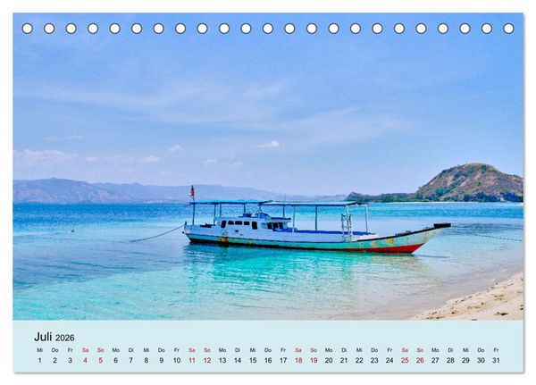 Produktbild: Indonesien - Die kleinen Sundainseln (Tischkalender 2026 DIN A5 quer), CALVENDO Monatskalender