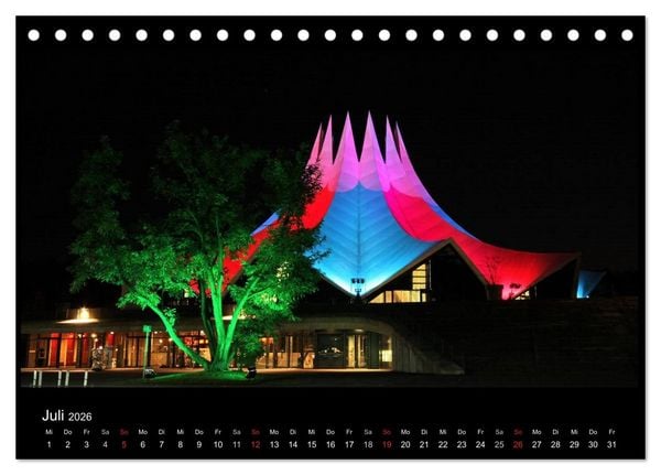 Produktbild: Berlin bei Nacht 2026 (Tischkalender 2026 DIN A5 quer), CALVENDO Monatskalender
