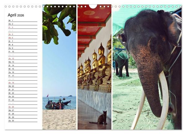 Produktbild: Das bunte Leben in Thailand (Wandkalender 2026 DIN A3 quer), CALVENDO Monatskalender