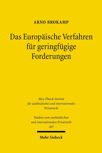 Produktbild: Das Europ&auml;ische Verfahren f&uuml;r geringf&uuml;gige Forderungen