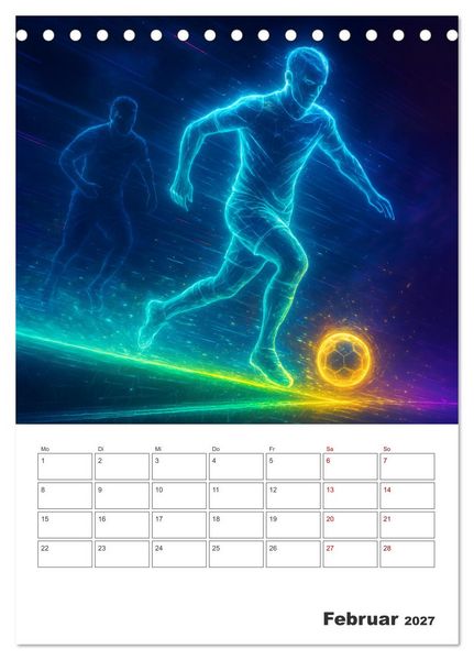 Produktbild: Vision Fu&szlig;ball Licht - Kraft - Spiel (Tischkalender 2027 DIN A5 hoch), CALVENDO Monatskalender