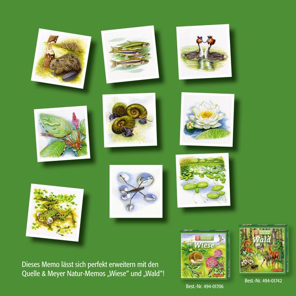 Produktbild: Natur-Memo &bdquo;T&uuml;mpel, Teiche, Seen&ldquo;