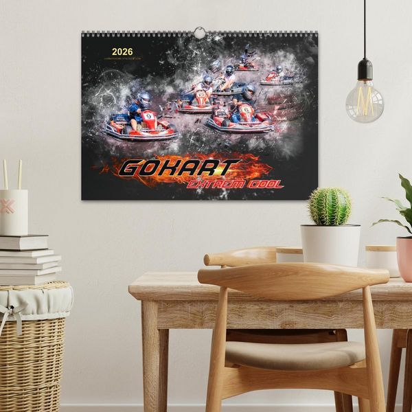 Produktbild: GoKart - extrem cool (Wandkalender 2026 DIN A3 quer), CALVENDO Monatskalender