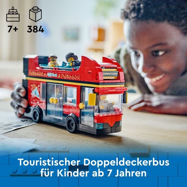 Produktbild: LEGO City Doppeldeckerbus, Fahrzeug-Spielzeug für Kinder 60407