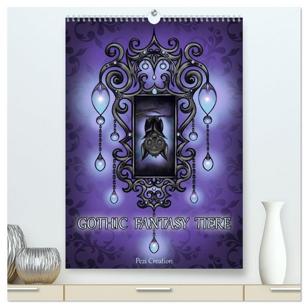 Produktbild: Gothic Fantasy Tiere (hochwertiger Premium Wandkalender 2026 DIN A2 hoch), Kunstdruck in Hochglanz