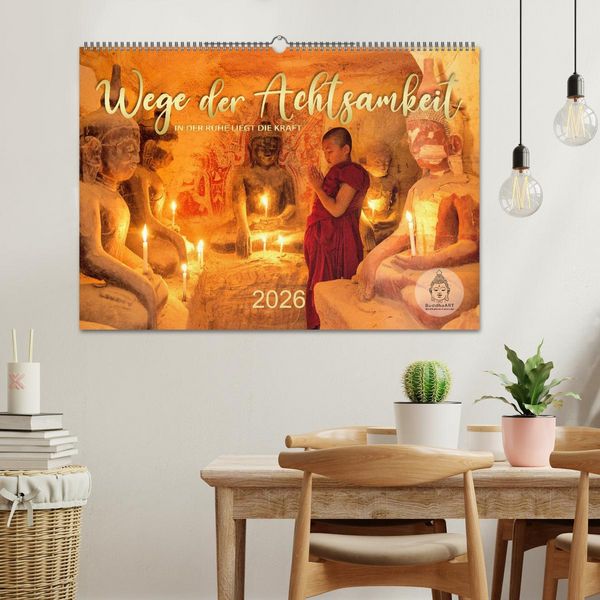 Produktbild: Wege der Achtsamkeit - In der Ruhe liegt die Kraft (Wandkalender 2026 DIN A2 quer), CALVENDO Monatskalender