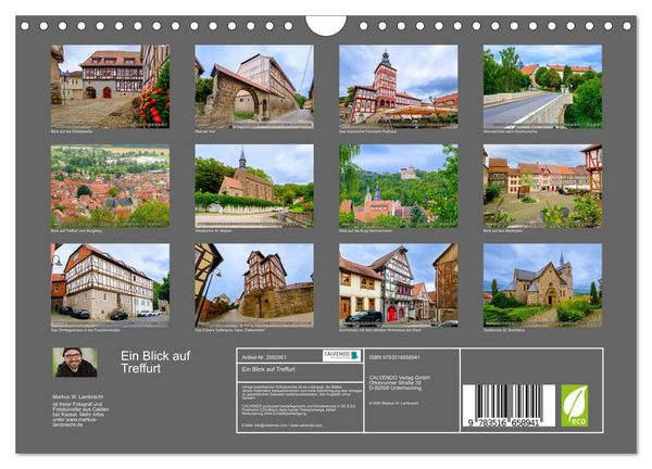 Produktbild: Ein Blick auf Treffurt (Wandkalender 2026 DIN A4 quer), CALVENDO Monatskalender