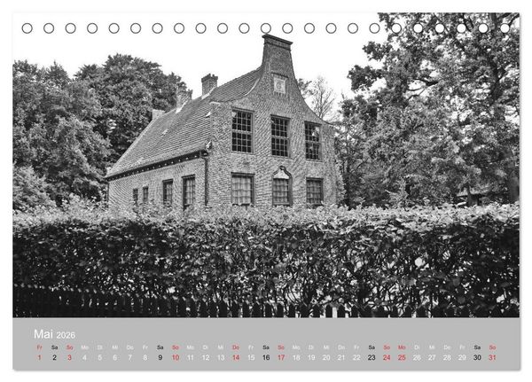 Produktbild: Potsdam schwarz auf wei&szlig; (Tischkalender 2026 DIN A5 quer), CALVENDO Monatskalender