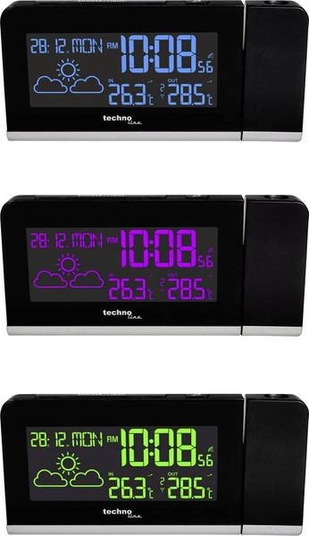 Techno Line WT 539 Funk Wecker digital Schwarz