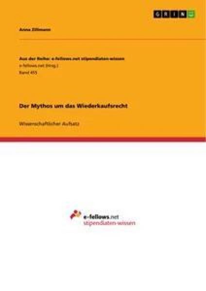 Produktbild: Der Mythos um das Wiederkaufsrecht