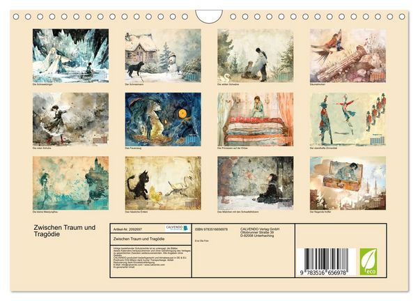 Produktbild: Zwischen Traum und Trag&ouml;die (Wandkalender 2026 DIN A4 quer), CALVENDO Monatskalender