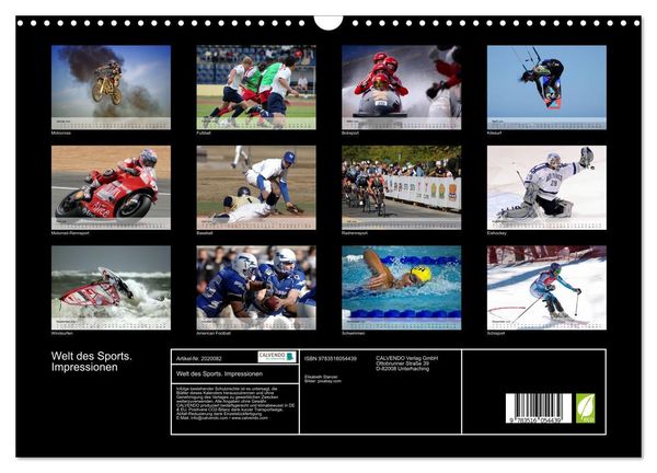 Produktbild: Welt des Sports. Impressionen (Wandkalender 2026 DIN A3 quer), CALVENDO Monatskalender