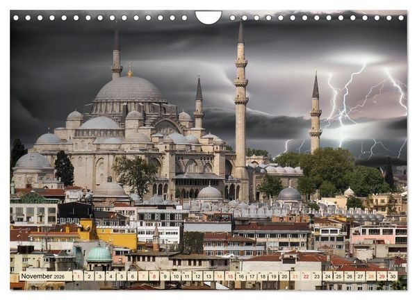Produktbild: Metropolen - Weltst&auml;dte im Blitzlicht (Wandkalender 2026 DIN A4 quer), CALVENDO Monatskalender