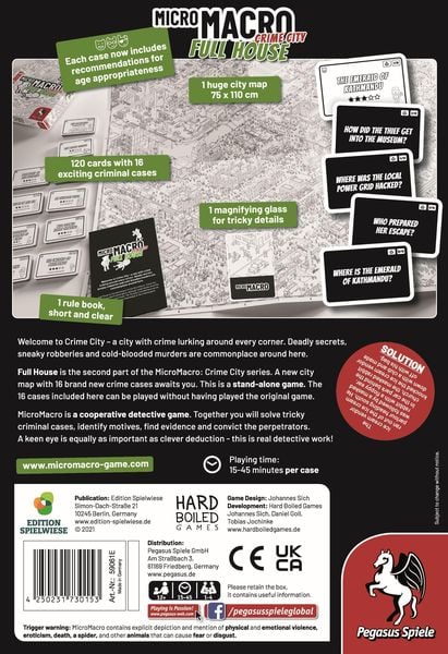 Produktbild: MicroMacro: Crime City 2 - Full House (Edition Spielwiese) (English Edition)