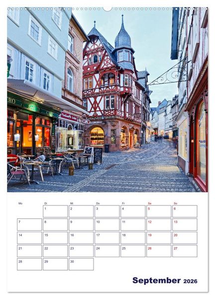Produktbild: Marburg - Universit&auml;tsstadt mit Flair (Wandkalender 2026 DIN A2 hoch), CALVENDO Monatskalender