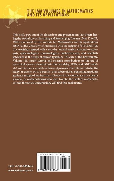 Produktbild: Mathematical Approaches for Emerging and Reemerging Infectious Diseases: An Introduction