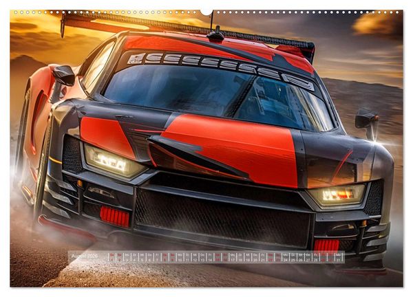 Produktbild: Fantasievolle Rennautos - Im Rausch der Geschwindigkeit (Wandkalender 2026 DIN A2 quer), CALVENDO Monatskalender