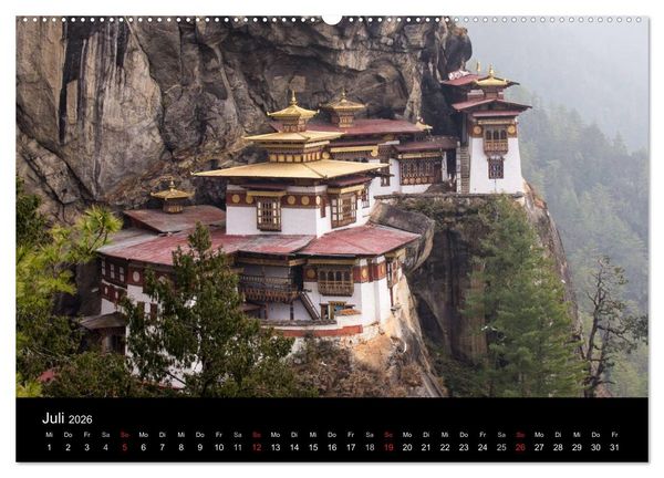 Produktbild: Bhutan 2026 - Land des Donnerdrachens (hochwertiger Premium Wandkalender 2026 DIN A2 quer), Kunstdruck in Hochglanz