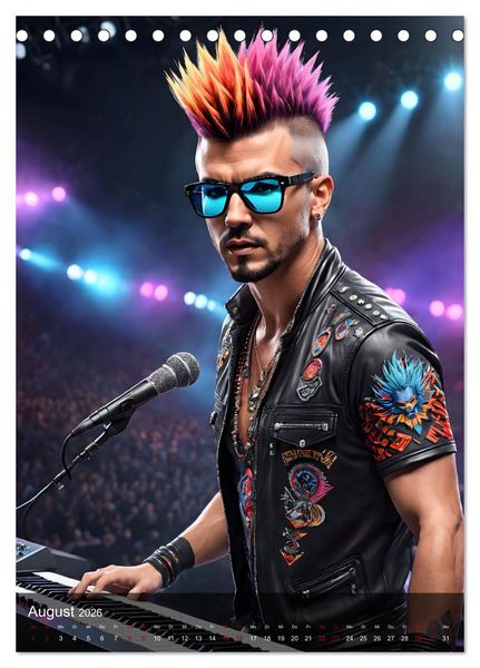 Produktbild: Rockstars - Live on Stage (Tischkalender 2026 DIN A5 hoch), CALVENDO Monatskalender