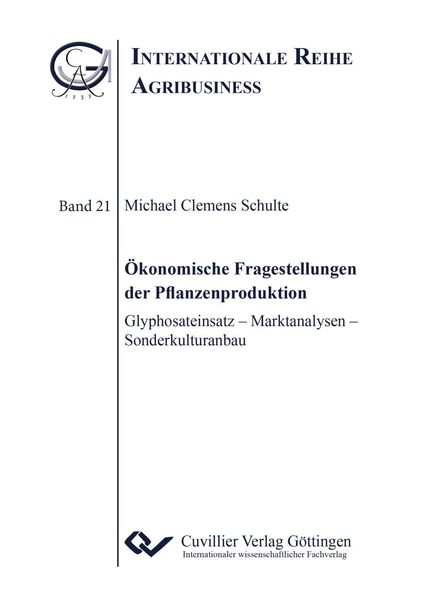 Produktbild: &Ouml;konomische Fragestellungen der Pflanzenproduktion