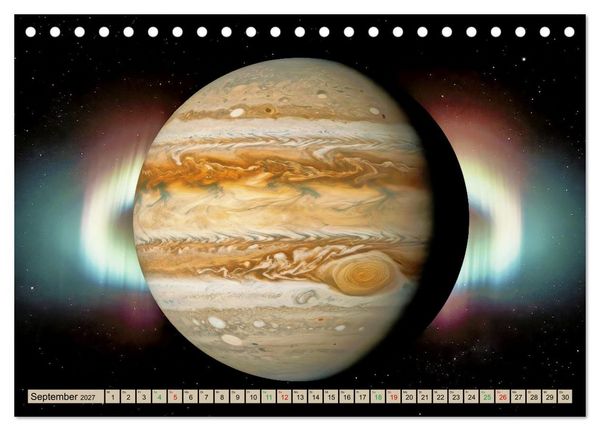 Produktbild: Jupiter, Motive inspiriert vom gr&ouml;&szlig;ten Planeten unseres Sonnensystems (Tischkalender 2027 DIN A5 quer), CALVENDO Monatskalender
