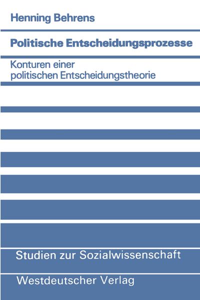 Produktbild: Politische Entscheidungsprozesse