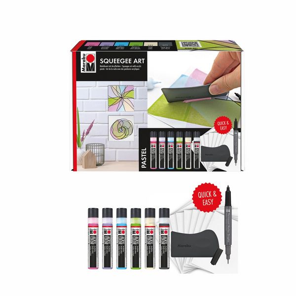 Produktbild: Marabu Acryl Color Squeegee Art Set Pastel 6x 25ml